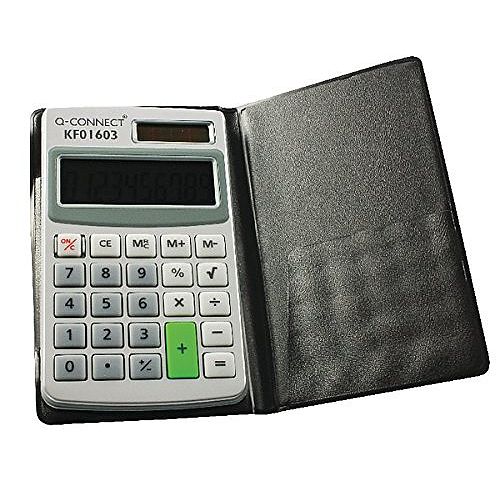 Aurora Black /White 8-Digit Handheld Calculator Solar and Battery Power EC101