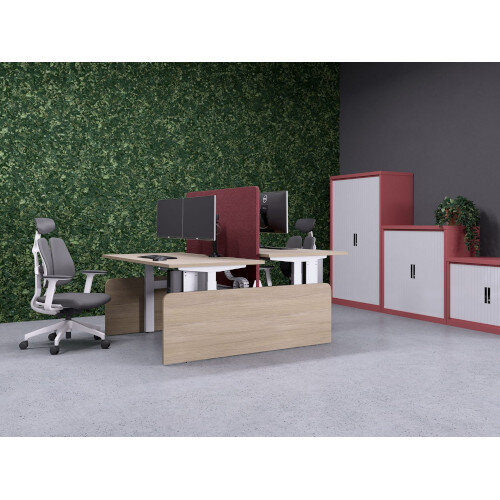 Acoustic Screen For Leap Height Adjustable Bench W1800xH850mm - Camira LUCIA Fabric - Colour Code: YB156-Madura Additional Image 6