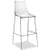 Zebra Antishock Bar Stool With H800mm Chrome Base - Transparent