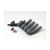Hat and Coat Wall Rack with Conclealed Fixings 8 Hooks Graphite Acorn Linear