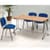 Folding Table Rectangular Chrome Legs 25mm Top W1500xD750xH725mm Beech Morph Fold: Room View