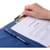 Foolscap Fold Over Clipboard Blue with Front Pocket 5 Star