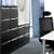 4 Drawer Steel Filing Cabinet Flush Front Black Bisley BS4E in an Office