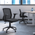 Angled view Denali Mid-Back Ergonomic Office Posture Chair - Black