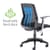 Breathable back Denali Mid-Back Ergonomic Office Posture Chair - Black
