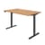 Core Electric Single Motor Height Adjustable Sit Stand Desk 1400 x 800 Norwegian Beech Top and Black frame 5 Year Warranty - side