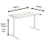 Dimensions - Core Electric Single Motor Height Adjustable Sit Stand Desk 1400 x 800 Arctic White Top and White frame 5 Year Warranty