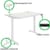 desk features Core Electric Single Motor Height Adjustable Sit Stand Desk 1400 x 800 Arctic White Top and White frame 5 Year Warranty
