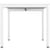 back of desk C-Sense Rectangular Single Desk with White Scallop Top & White Leg W1400xD800xH725mm