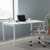 lifestyle image C-Sense Rectangular Single Desk with White Scallop Top & White Leg W1400xD800xH725mm