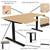 features LEAP Electric Dual Motor Height Adjustable Radial Right Hand Sit Stand Desk Portal Top W1600xD1200/800xH620-1270mm Beech Top Black Frame 10 Year Warranty