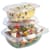 Compostable PLA 12oz Disposable Hinged Lid Deli Container Clear Pack of 300