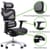 Dorsum Executive Ergonomic Mesh Posture Office Chair - Adjustable Headrest - Adjustable Lumbar Support - Modern Design - Black - measurements