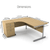 Dimensions - Ashford 1600mm Left Hand Radial Office Desk Metal Leg With 3 Drawer Desk High Pedestal Beech Bundle Offer