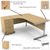 Features - Ashford 1600mm Left Hand Radial Office Desk Metal Leg With 3 Drawer Desk High Pedestal Beech Bundle Offer