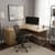 Home Office Setting - Ashford 1600mm Left Hand Radial Office Desk Metal Leg With 3 Drawer Desk High Pedestal Beech Bundle Offer