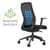 NV Ergonomic Posture Office Chair - Contoured Mesh Back - Adjustable Lumbar Support - Seat Slide - Black - Breathable Mesh Back
