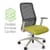 NV Ergonomic Posture Office Chair - Contoured Mesh Back - Adjustable Lumbar Support - White Frame - Green Seat - Padded For Extra Comfort
