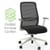 NV Ergonomic Posture Office Chair - Contoured Breathable Mesh Back - Adjustable Lumbar Support - White Frame - Black Seat -