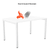 Heat and Scratch Resistant - C-Sense Rectangular Single Desk with White Scallop Top & White Leg W1400xD800xH725mm