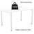 Weight - C-Sense Rectangular Single Desk with White Scallop Top & White Leg W1400xD800xH725mm
