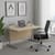 lifestyle Core Office Rectangular Desk 1200mmX800mm Canadian Oak With Single Cantilever Silver Frame