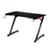 Angled View of HUZARO HERO 2.5 RGB LED GAMING DESK - LED Lighting - Headphone & Cup Holders - Cable Ports