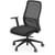 Left side view NV Ergonomic Posture Office Chair with Contoured Mesh Back - Adjustable Lumbar Support -Seat slide - Black - Ideal for Office or Home Use