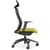 NV Ergonomic Posture Office Chair - Contoured Breathable Mesh Back - Adjustable Lumbar Support - Black Frame - Green Seat - Side View
