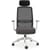 NV Ergonomic Posture Office Chair - Contoured Mesh Back - Adjustable Lumbar Support - Headrest - White Frame - Grey Seat - Front View