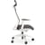 NV Ergonomic Posture Office Chair - Contoured Mesh Back - Adjustable Lumbar Support - Headrest - White Frame - Grey Seat - Side View