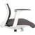 NV Ergonomic Posture Office Chair - Contoured Mesh Back - Adjustable Lumbar Support - Headrest - White Frame - Grey Seat - Close up of Seat & Armrest