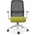 NV Ergonomic Posture Office Chair - Contoured Mesh Back - Adjustable Lumbar Support - White Frame - Green Seat - Front View