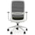 NV Ergonomic Posture Office Chair - Contoured Mesh Back - Adjustable Lumbar Support - White Frame - Green Seat - Rear View