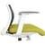 NV Ergonomic Posture Office Chair - Contoured Mesh Back - Adjustable Lumbar Support - White Frame - Green Seat - Close up of Seat & Armrest