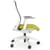 NV Ergonomic Posture Office Chair - Contoured Mesh Back - Adjustable Lumbar Support - White Frame - Side profile - Green seat with tilt mechanism