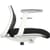 NV Ergonomic Posture Office Chair - Contoured Breathable Mesh Back - Adjustable Lumbar Support - White Frame - Black Seat - Close Up Side View