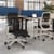 NV Ergonomic Posture Office Chair - Contoured Breathable Mesh Back - Adjustable Lumbar Support - White Frame - Black Seat - In A Bright Office