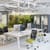 NV Ergonomic Posture Office Chair - Contoured Breathable Mesh Back - Adjustable Lumbar Support - White Frame - Black Seat - In A Bright Office