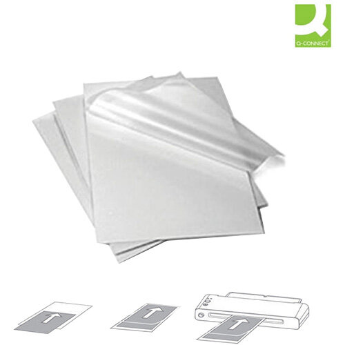 Pack of 25 Q Connect A4 125 Micron Laminating Pouch