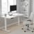 lifestyle Zoom Electric Dual Motor Height Adjustable Sit Stand Office Desk Dual Purpose Reversible Scallop Top W1200xD800xH685-1185mm White Top White Frame 10 Year Warranty