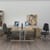 Office Setting - Ashford 1600mm Left Hand Radial Office Desk Metal Leg With 3 Drawer Desk High Pedestal Beech Bundle Offer