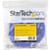 StarTech.com 25ft Hook and Loop Roll - Cut-to-Size Reusable Cable Ties - Bulk Industrial Wire Fastener Tape /Adjustable Fabric Wraps Blue / Resuable Self Gripping Cable Management Straps