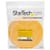 StarTech.com 25ft Hook and Loop Roll - Cut-to-Size Reusable Cable Ties - Bulk Industrial Wire Fastener Tape /Adjustable Fabric Wraps Yellow / Resuable Self Gripping Cable Management Straps