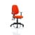 Eclipse III Lever Task Operator Chair Bespoke With Height Adjustable Arms In Orange