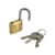 Brass Padlock 30mm 3 Keys