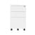 Under Desk Steel Pedestal 3 Drawers White