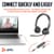 POLY Blackwire 3325 Stereo USB-C Headset +3.5mm Plug +USB-C/A Adapter