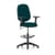 Eclipse Plus I Lever Task Operator Chair Maringa Teal Fully Bespoke Colour With Height Adjustable Arms with High Rise Draughtsman Kit