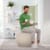 Leitz Ergo Active Sitting Ball; Ergonomically Designed Desk Chair Alternative; 55cm Dia; Inc. Fabric Cover; Hand Air Pump & 2 x Plugs; Grey; 65410085